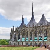 Kutna Hora, Czech Republic - St Barbara's Church with its extensive flying buttresses