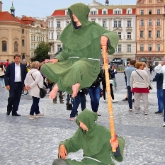 Czech Republic - Prague - magic Monks in the Old Town Square