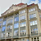 "Jewish" building in Old Town Prague, Czech Republic