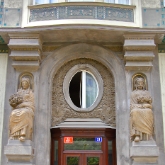 "Jewish" building in Old Town Prague, Czech Republic
