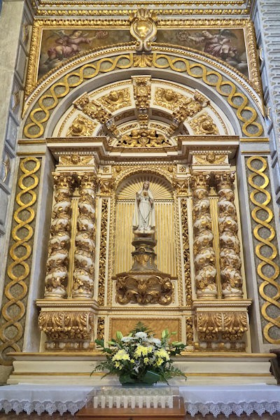 Inside the Church of Nazaré