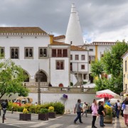 The Sintra Palace,one of the best-preserved medieval palaces in Portugal. It was used as royal residence from the early 15th century to the late 19th century. 